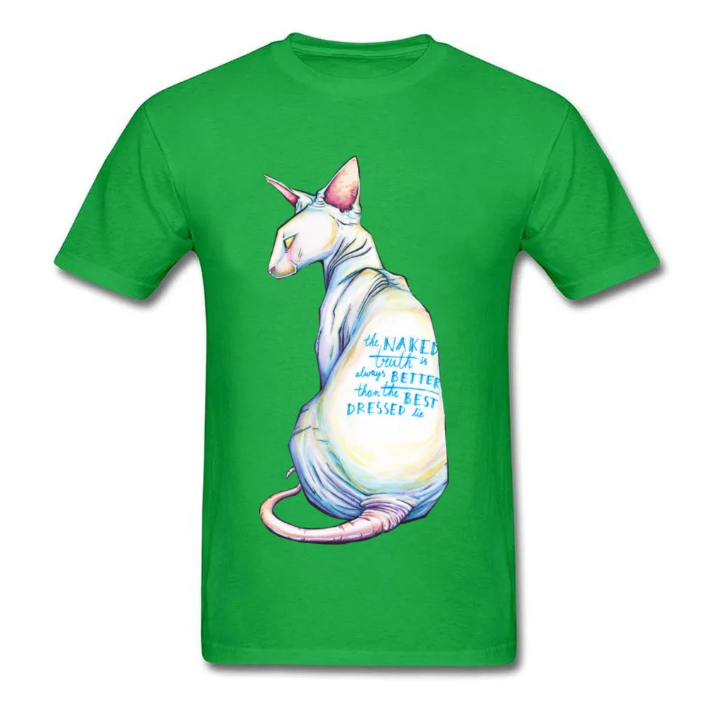 The naked truth Pure Cotton Men Short Sleeve T Shirt Normal ostern Day T Shirts Simple Style Tops Shirts Slim Fit Round Neck The naked truth green