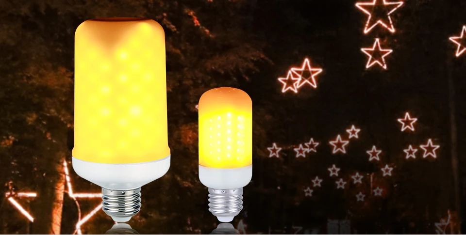 Свет пламени мерцающего кукуруза светодиодные лампы AC85V-265V E27 B22 моделирование горение светодиодные лампы Открытый Декоративные Рождество