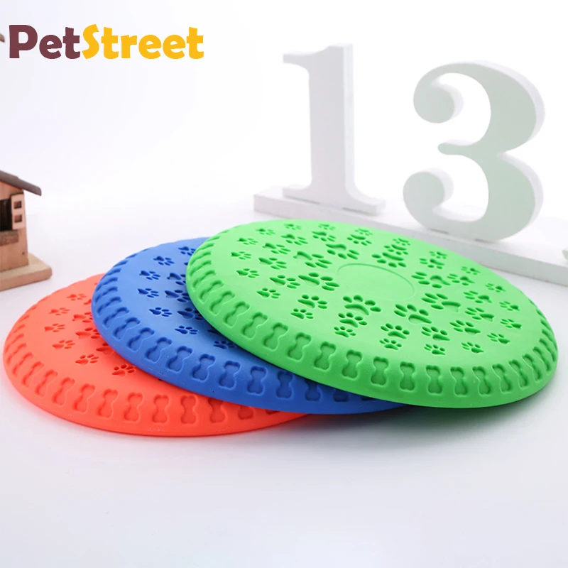 Pet мягкие резиновые летающие диски тренажер метание игрушки молярные чистки