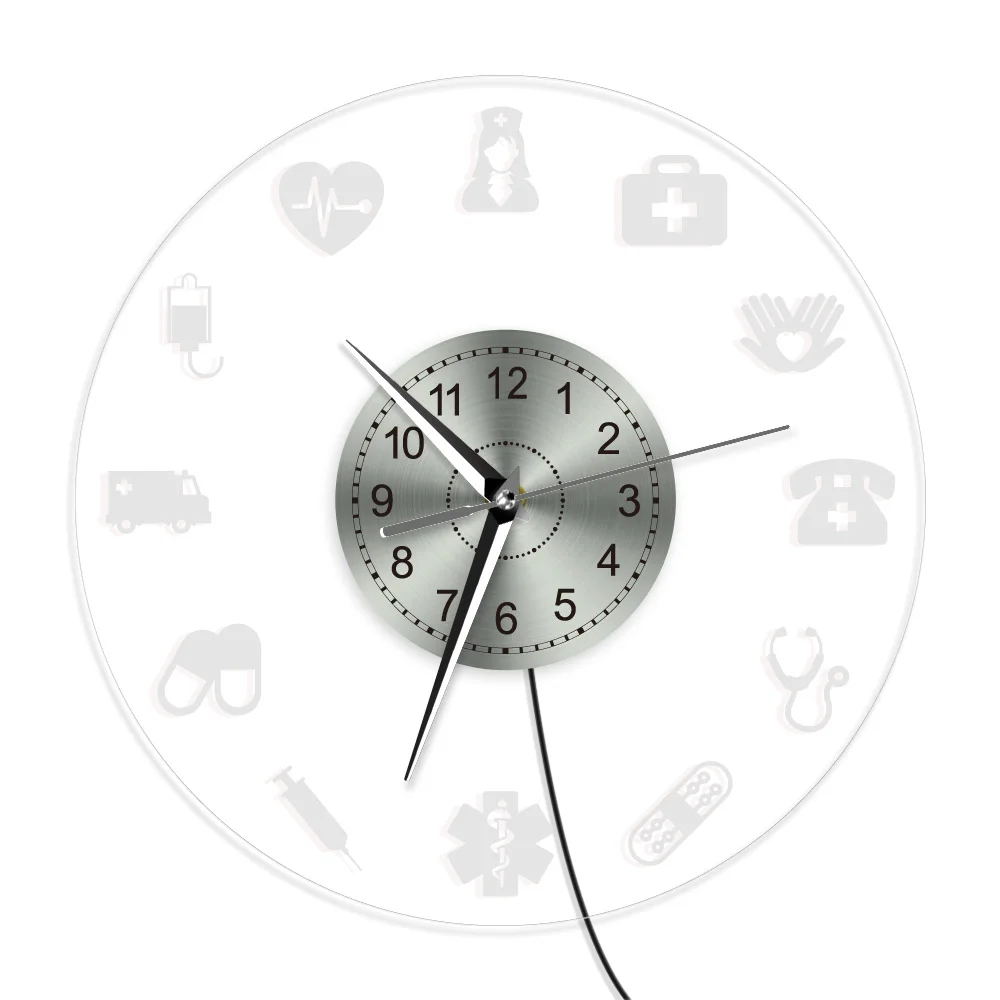 Акриловые настенные часы для медсестры в тематическом стиле RN, светодиодный, с подсветкой, медицинский подарок, СВЕТОДИОДНЫЙ знак, меняющий цвет, настенные часы