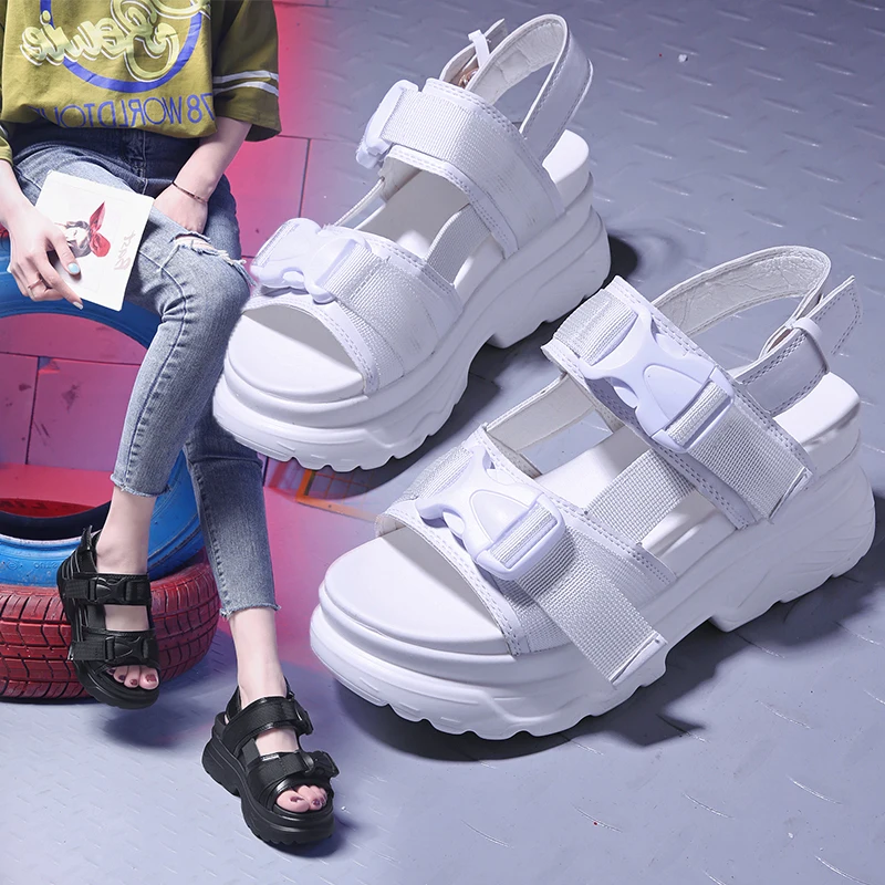 Summer Women Sandals 7 High Heels Chunky Sandals Woman Increase Casual Shoes Platform Wedges Slippers Slides Ladies Creepers Summer Women Sandals 7 High Heels Chunky Sandals Woman Increase Casual Shoes Platform Wedges Slippers Slides Ladies Creepers
