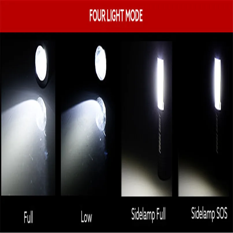 3000 lumen Portable 4 Modes Q5+COB LED Flashlight Torch working inspection Light Outdoor Camping Lighting bicycle light #2M03 (1)