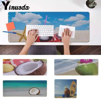

Yinuoda Summer fruit Coconut On Beach DIY Design Pattern Game mousepad Size for 30x90cm and 40x90cm Gaming Mousepads