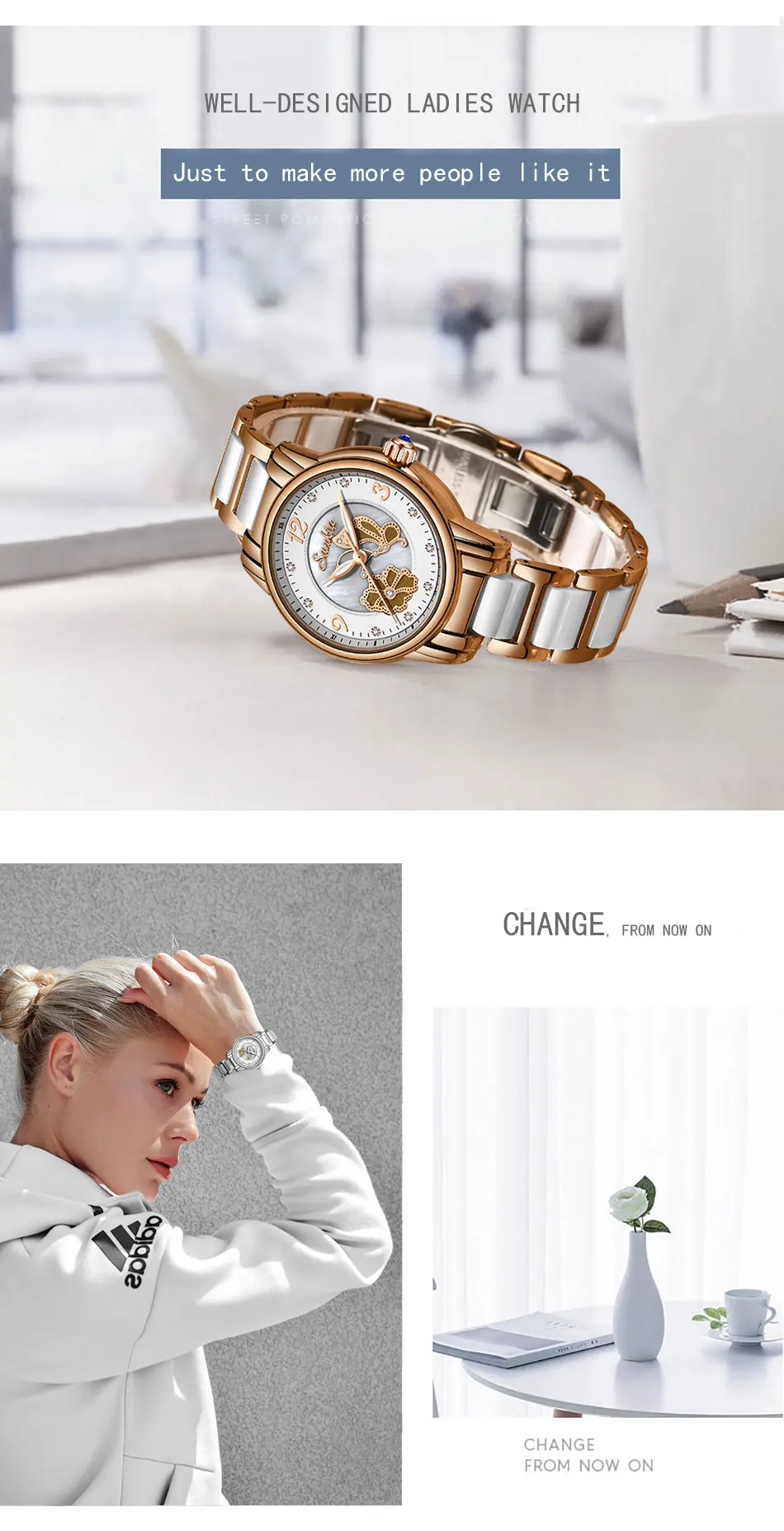 United States Clock Relogio Watches Popular Girl Brand Ladies Women Gold Casual Fashion Waterproof Feminino USD Dollar Honno Luxury Mushi Rose SUNKTA Top Dress 8 United States Clock Relogio 8