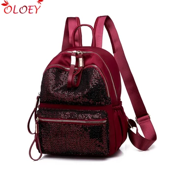 

Bags for women 2019 new fashion college wind glitter sequins high quality luxury sweet backpack female travel bag Multifunction