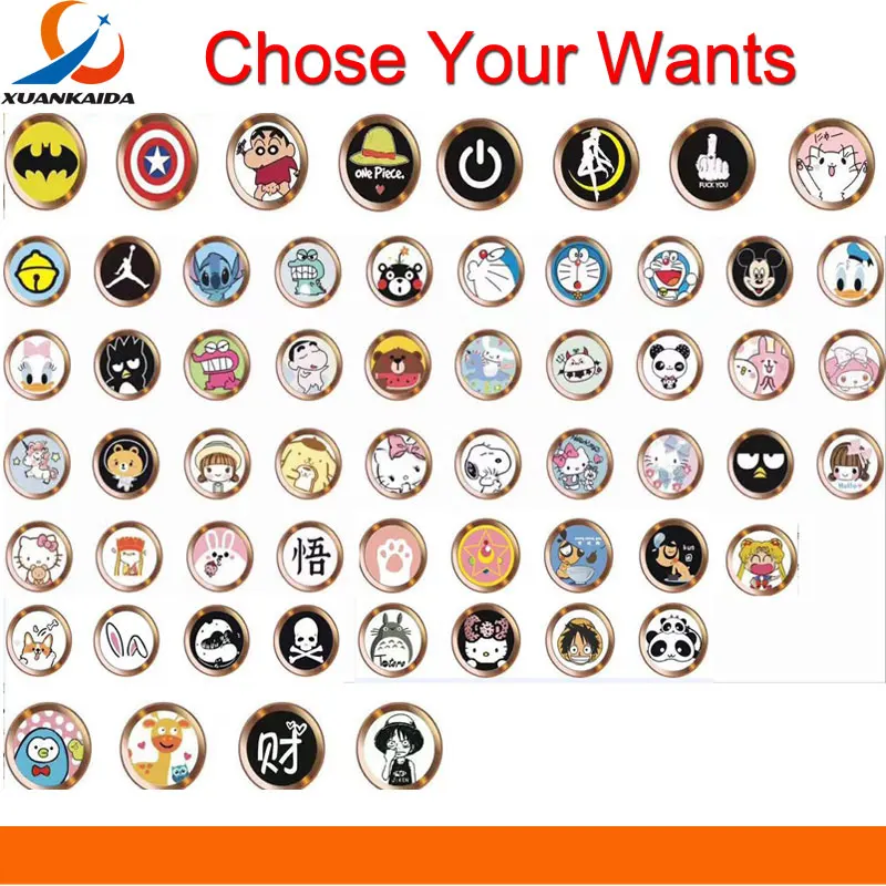 Cartoon cute Touch ID Home Button Sticker For iPhone 5 5S