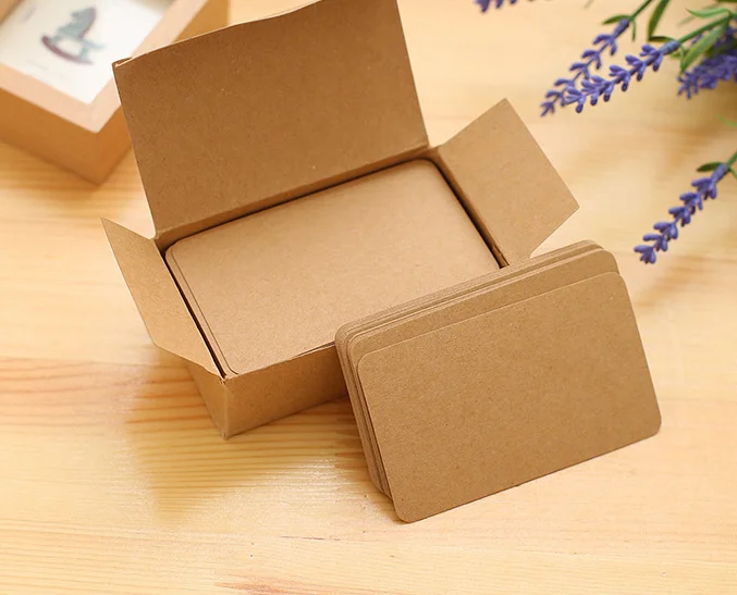 270Pcs/ Lot 9*5.4cm Kraft Paper Blank Gift Cards Handmade Postcard