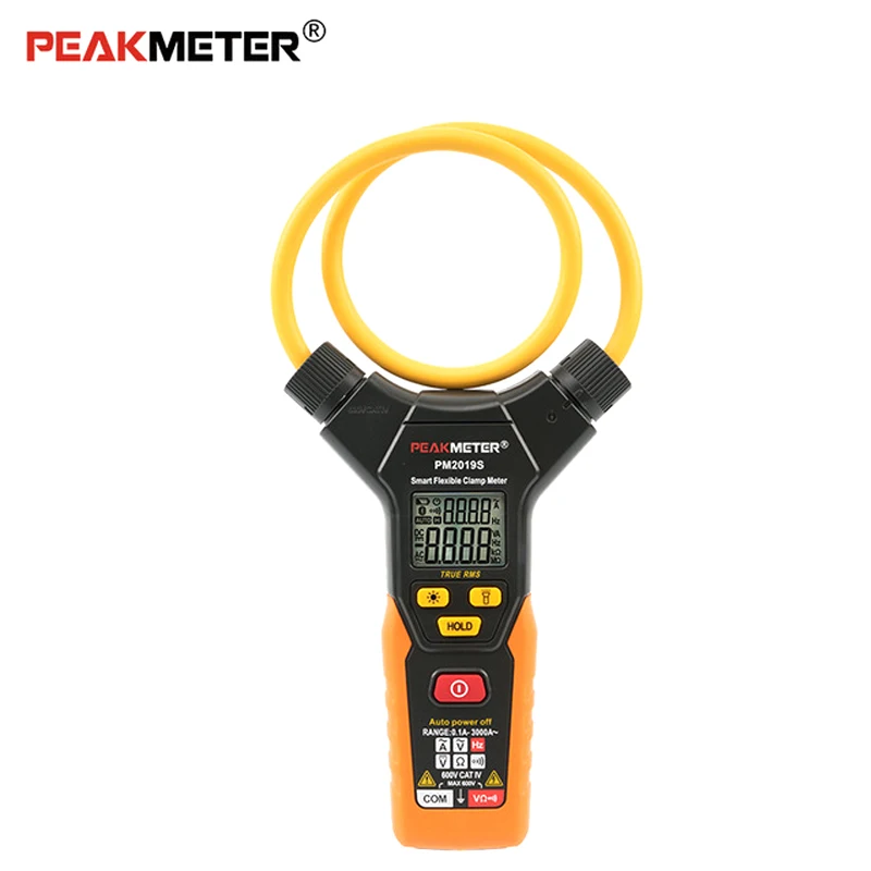 PEAKMETER PM2019S True RMS Smart AC 3000A цифровой гибкий клещи мультиметр Ручной Напряжение Ток Сопротивление Частота