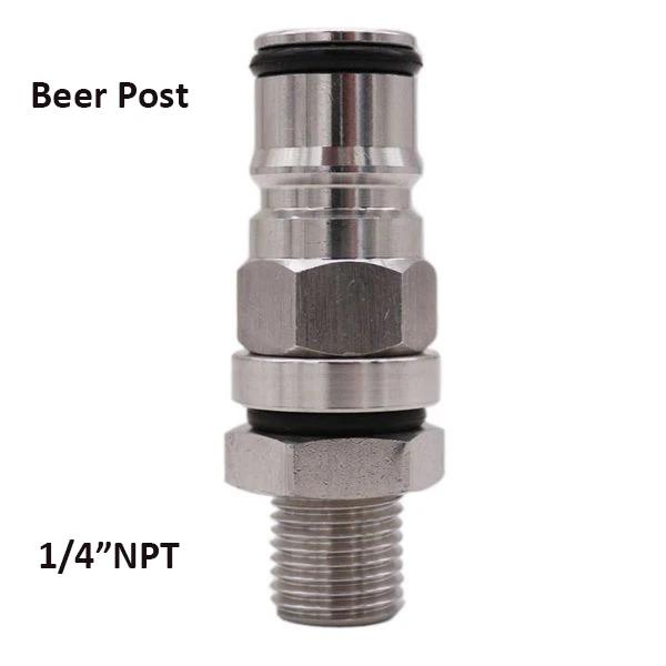 Homebrew 19/32-1" UNF шариковый замок с 1/4 дюймовой резьбой в сборе шариковый замок с 1/4 дюймовой перегородкой - Цвет: BEER NPT