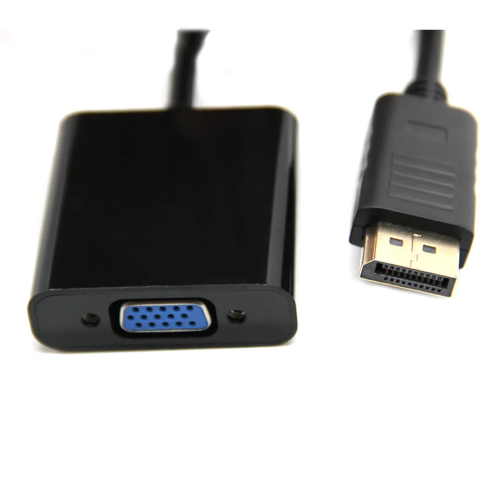 Male Display Port DP to VGA Female Adapter Cable Converter For Projector DTV TV HDVD Player 1080P