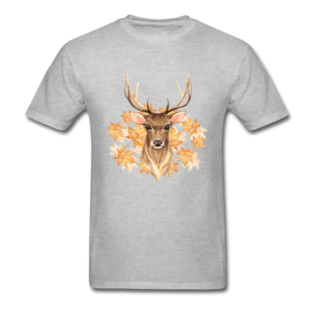 Men's Designer Casual Tops T Shirt O-Neck VALENTINE DAY Cotton T Shirts Normal Short Sleeve Noble deer. Autumn Tops Shirts Noble deer. Autumn grey