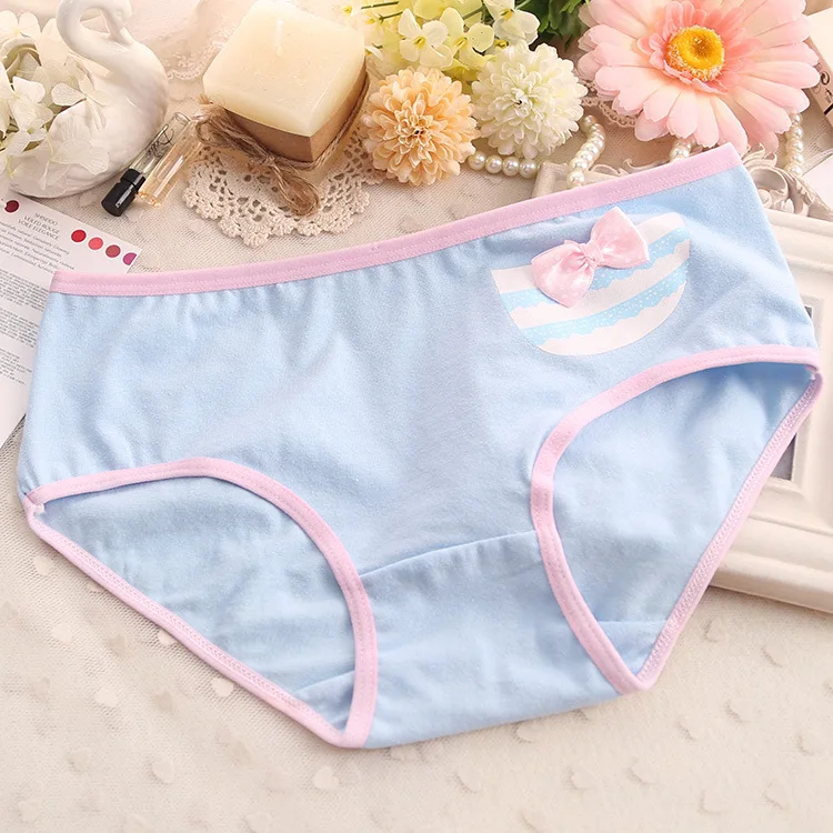 Lingerie Sexy Seamless Panties Cotton Girl Underwear Cute Mock Pocket