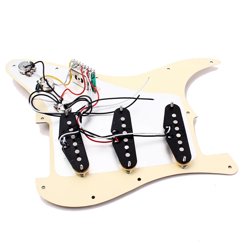 

3-ply SSS PVC Pickguard with 3 ALNICO V Single Coil Pickups 5-Way Switch for Electric Guitar SMN88
