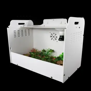 

Reptiles Enclosure Heat Cage Lizard Snake Turtle Crab Tank With E27 Screw Snake Turtle Crab Tank Aquarium Decoration White