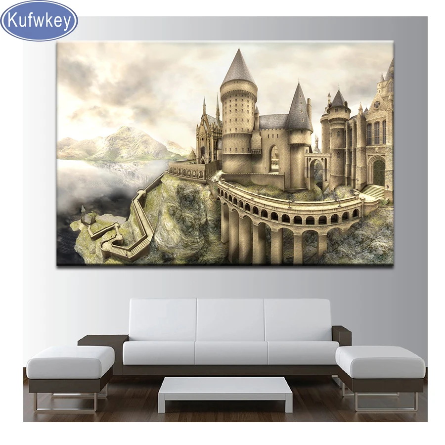 

unfinished Full square Diamond paintings Castle 5D Diamond embroidery cross stitch painting rhinestone Crafts DIY Home Decor