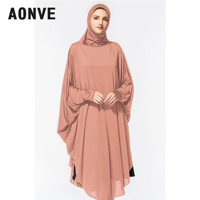 Aonve Hijab Abaya Women Islamic Body Head Covering Kaftan Muslim Eid
