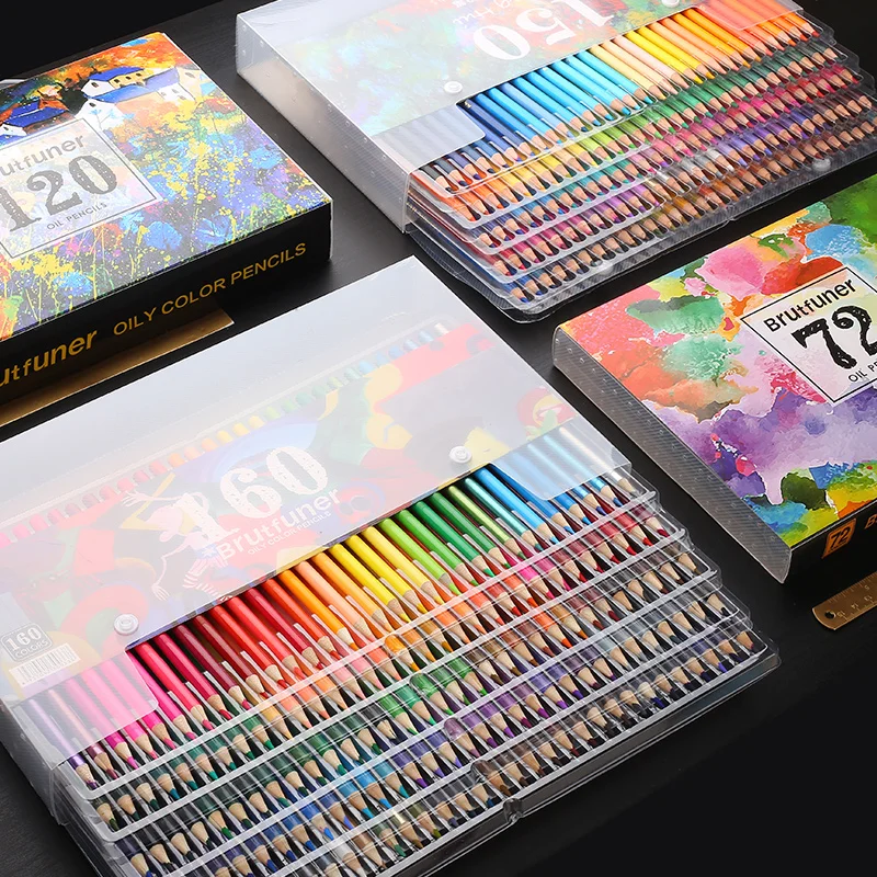 

High Quality 160 Colored Pencils Set Wood Oil Colored Pencils Set For Drawing Sketch School Gifts Art Supplies