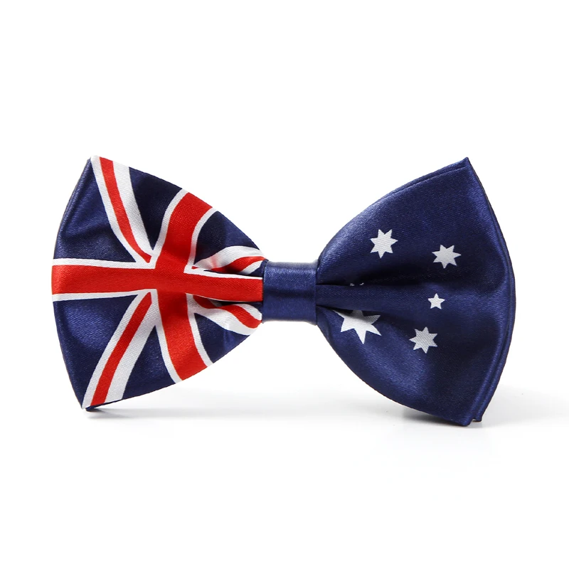 

Fashion Polyester "Australia Flag" pattern Bow tie for Men Men's Unisex Tuxedo Dress Party ties Butterfly ties Free shipping