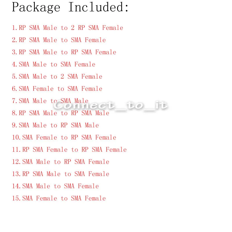 SMA RF адаптер Комплект SMA 15 Тип Прямой никелевый и позолоченный SMA мужской/женский