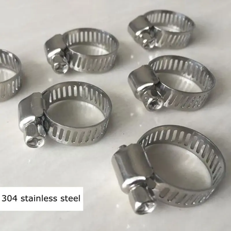 

20Pcs/Lot 6-12mm 304 Stainless Steel Hose Clamps Screw Band Worm Drive Pipe Clip for Air Tube Gas Ventilator Reducing Value
