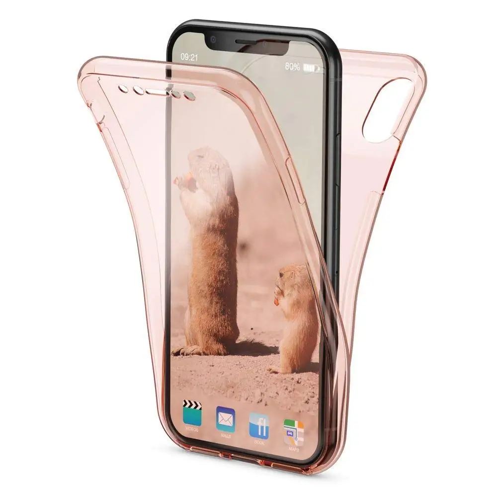 360 Degree Soft TPU Front & Back Full Body Clear Soft TPU Case Cover For iPhone  (4)