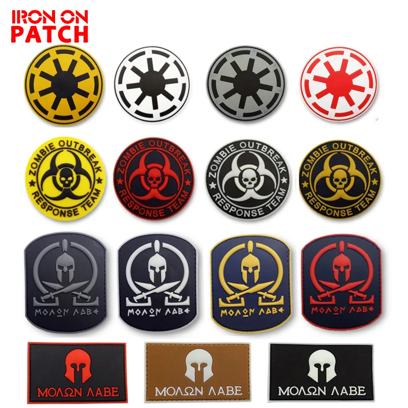 

3D Rubber/Embroidered Patch Star Wars Spartan Skull Patches Pvc Tactical Combat Morale Us Military Swat Badge On Backpack PATCH