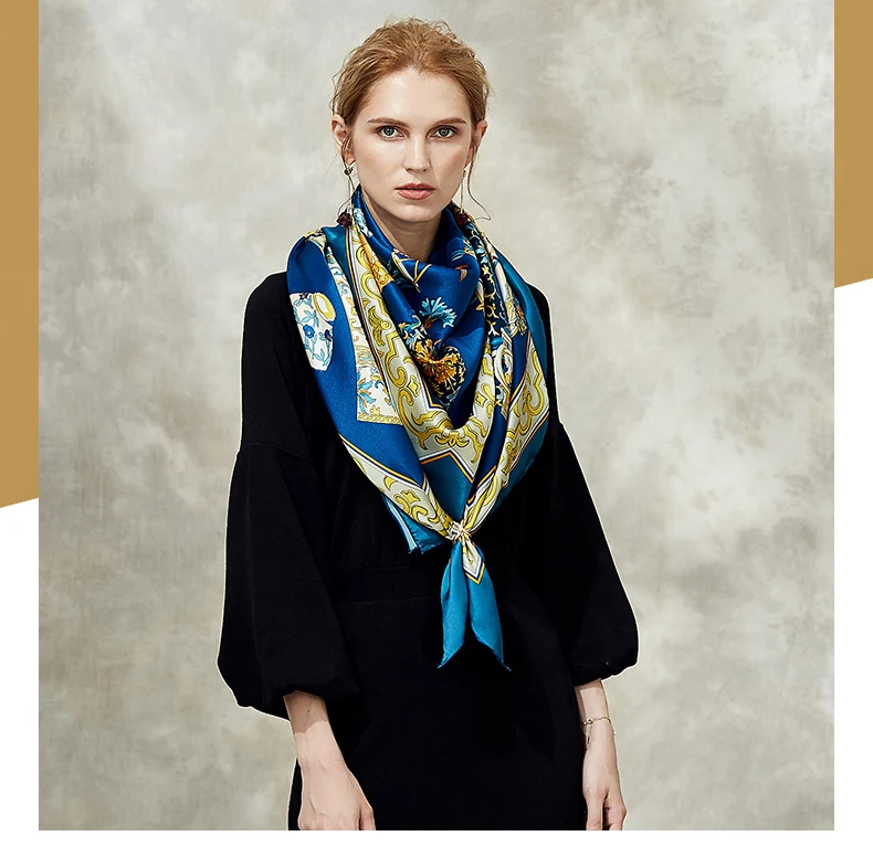 [BAOSHIDI] шелк модный шарф, 16 момме толстый, бесконечность 132*132 см шарфы женские, элегантные брендовые шарфы, Дамская шаль, Женский хиджаб