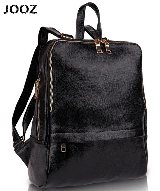 

2017 Genuine Leather Free Shipping 100% Cowhide Backpack JOOZ Brand  New Women Shoulder Bag School Bags High-end Mochila Girls