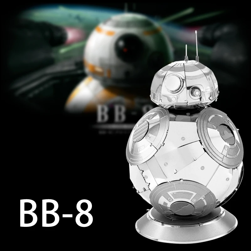 Обучающая игрушка 1 шт. Мини Жесткий 3D Металл головоломки модель BB-8 робот для мальчиков и девочек творческий подарок на день рожден