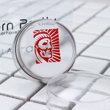 1 Pc Silver Metal Clear Nail Art Stamper 3.6cm Chess Design Silicone Head with Cap & 1 Pc BORN PRETTY Scraper Set