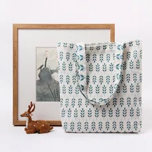 YILE 2 слоя ручной работы из хлопка и льна Экологичная многоразовая Для Покупок Сумка через плечо сумка-тоут Пшенично L048