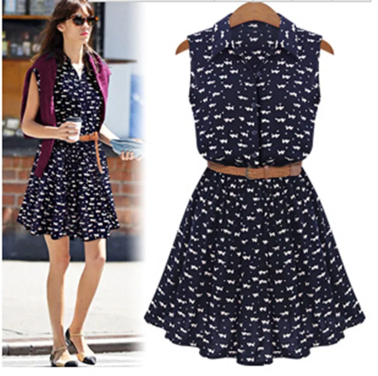 Spring/summer 2018 new style fashionable slim printed waist floral academy miniskirt | Женская одежда