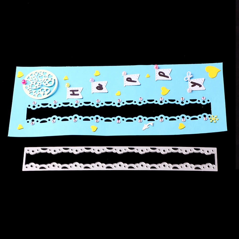 

20.3cm*2.9cm Frame Christmas Dies Metal Cutting Dies scrapbooking dies metal Die Cuts background for gift