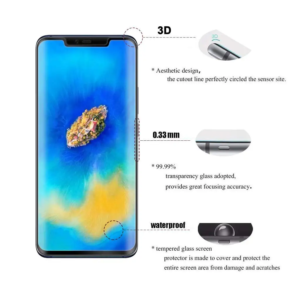 Защитная пленка для экрана huawei mate 30 Pro из закаленного стекла для huawei mate 20 Pro huawei P30 Pro mate 30 Pro 3D полное защитное стекло