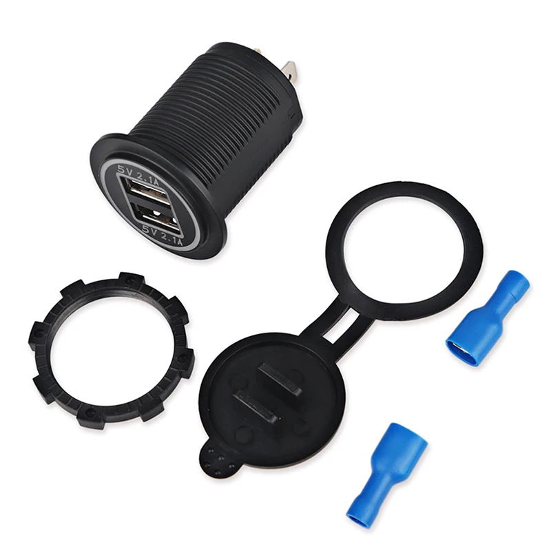 Водонепроницаемая Автомобильная розетка с двумя USB портами 12 В 24 В|socket car|12v socket