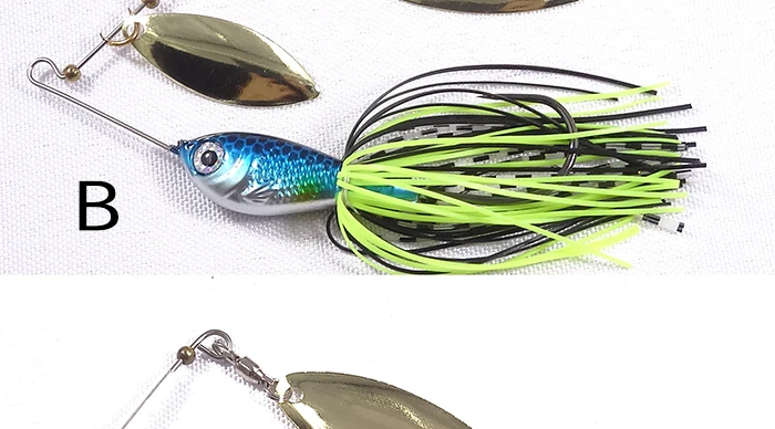 Fishing Lure Spinnerbait Spinners bait spoons 28g Lead head Metal Lures Pesca Artificial Baits Fishing Gear (7)