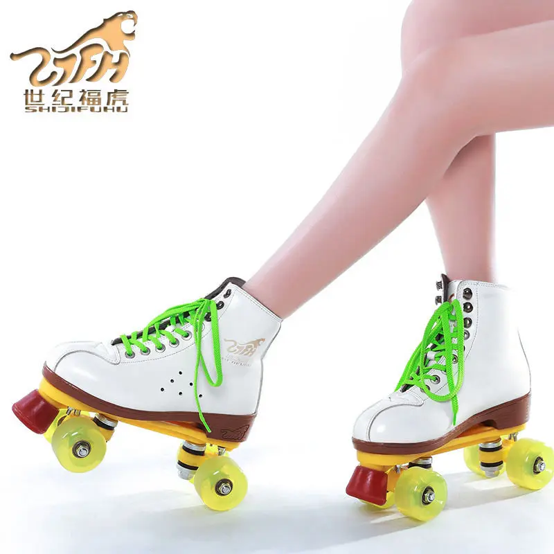 Натуральная ролик для отделки кожи коньки двойной линии Patines Для женщин модели