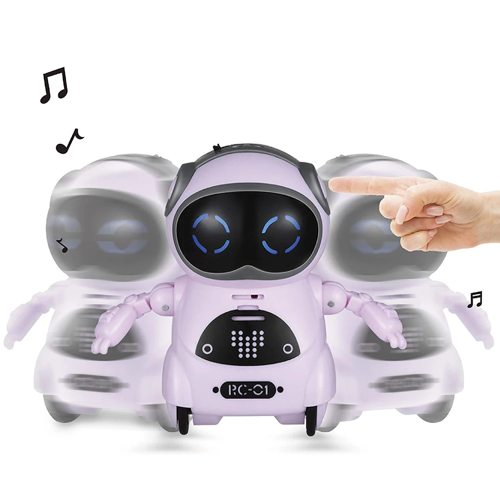 Мини карманный робот Голосовое управление чат запись поет танец Интерактивная детская игрушка