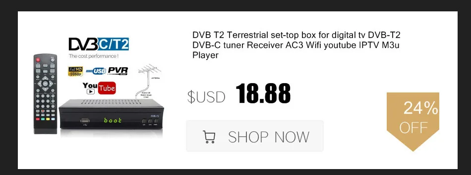 DVB-T2 DVB-C эфирный ресивер HD цифровой ТВ-тюнер AC3 рецептор DVB T2 H.264 ТВ-ресивер DVB T Wifi IP tv Youtube телеприставка