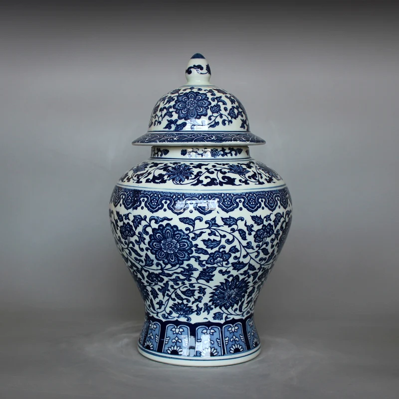 Jingdezhen ceramic ginger jars Antique Porcelain blue and white antique porcelain temple jarin