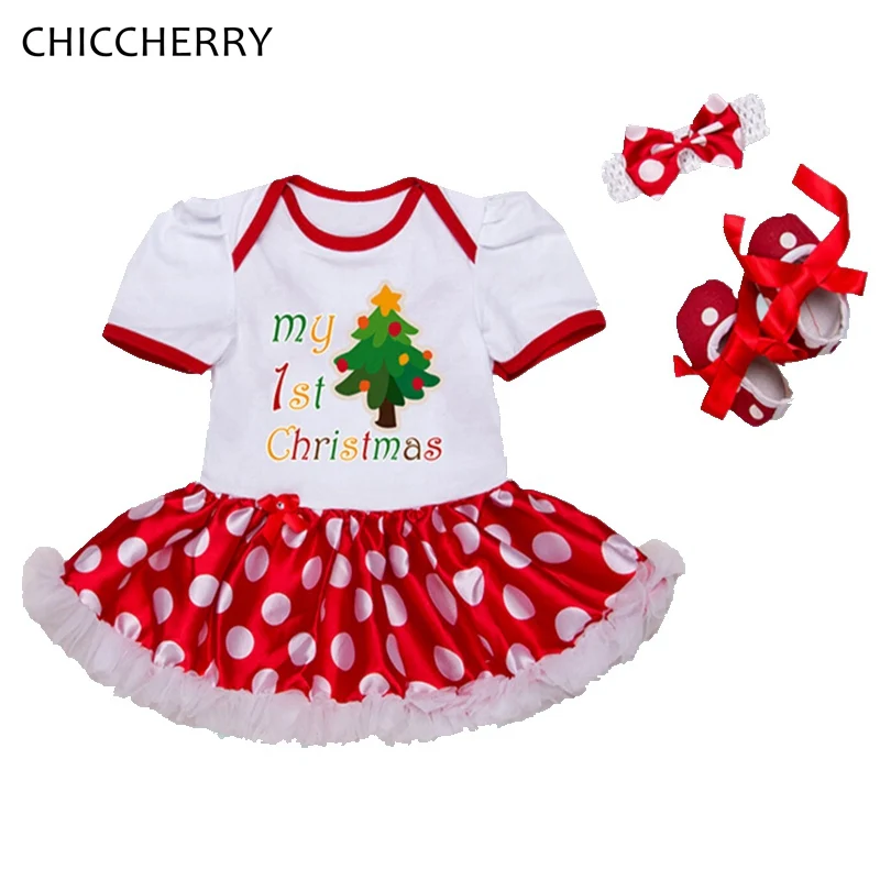 drzewo ma j pierwszy christmas baby girl odziea ustawia koronki zawartoa a opakowania 1 pc romper tutu sukienka 1 pair crib shoes 1 pc z paa a kiem na ga owa