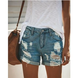 2019 Summer Denim Short Jeans Women Sexy High Waist Hole Ripped Shorts Fashion Casual Slim Plus Size Denim Shorts lady hotpants 2019 Summer Denim Short Jeans Women Sexy High Waist Hole Ripped Shorts Fashion Casual Slim Plus Size Denim Shorts lady hotpants