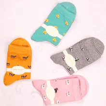 Бренд Caramella, Осень-зима, серия мультяшных персонажей, женские хлопковые носки для женщин, милые длинные носки, Новое поступление, WZ31