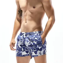 Мужские спортивные короткие штаны с цветочным принтом, шорты для бега, спортзала, плавания размера плюс, Мужская одежда для плавания, шорты для серфинга, летний купальный костюм