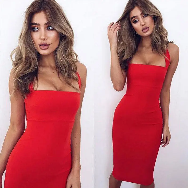 Новые Сексуальные женские летние без рукавов Холтер Bodycon вечернее Клубное пикантное Платье женское s без бретелек платье-футляр