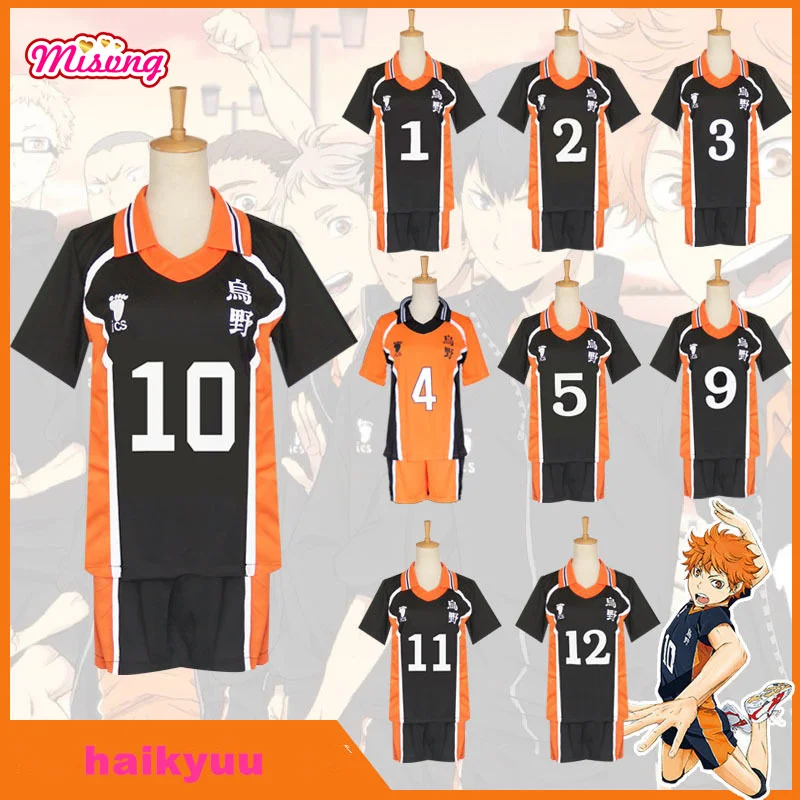 

Haikyuu Cosplay Costume Karasuno High School Volleyball Club Cosplay Uniform Hinata Shyouyou Sportswear Jerseys Misvng