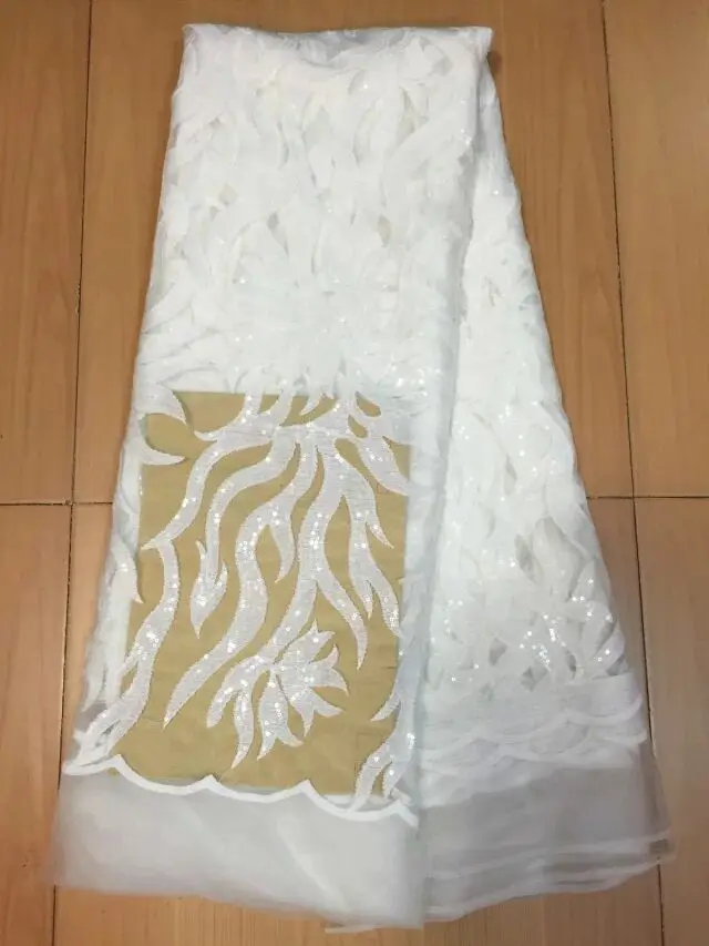 

New Arrival high quality african cord lace sequins lace CGL1810 Beautiful embroidered lace fabric for wedding dresses