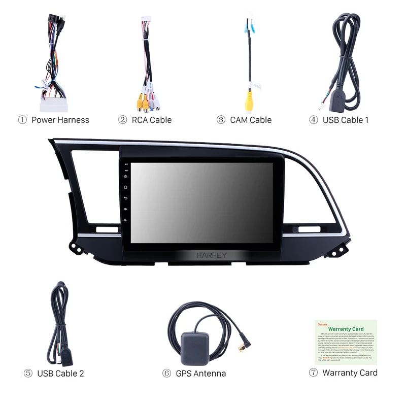 Flash Deal Harfey Audio GPS Stereo Android 8.1 left hand Car Radio Head Unit 9" 2Din Multimedia Player For 2016 Hyundai Elantra support SWC 4