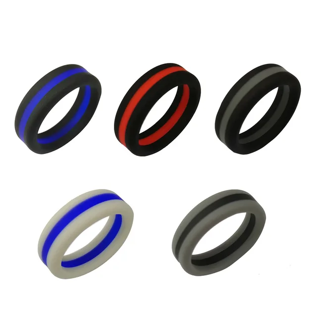 8mm Silicone Ring Rubber Flexible Ring Band Wedding Engagement Jewelry Gifts KQS 8mm Silicone Ring Rubber Flexible Ring Band Wedding Engagement Jewelry Gifts KQS