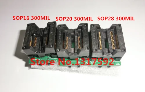 

3PCS/LOT SOP28 to DIP28 SOP20 TO DIP20 SOP16 TO DIP16 300MIL WIDE IC socket Programmer adapter Socket High Quality